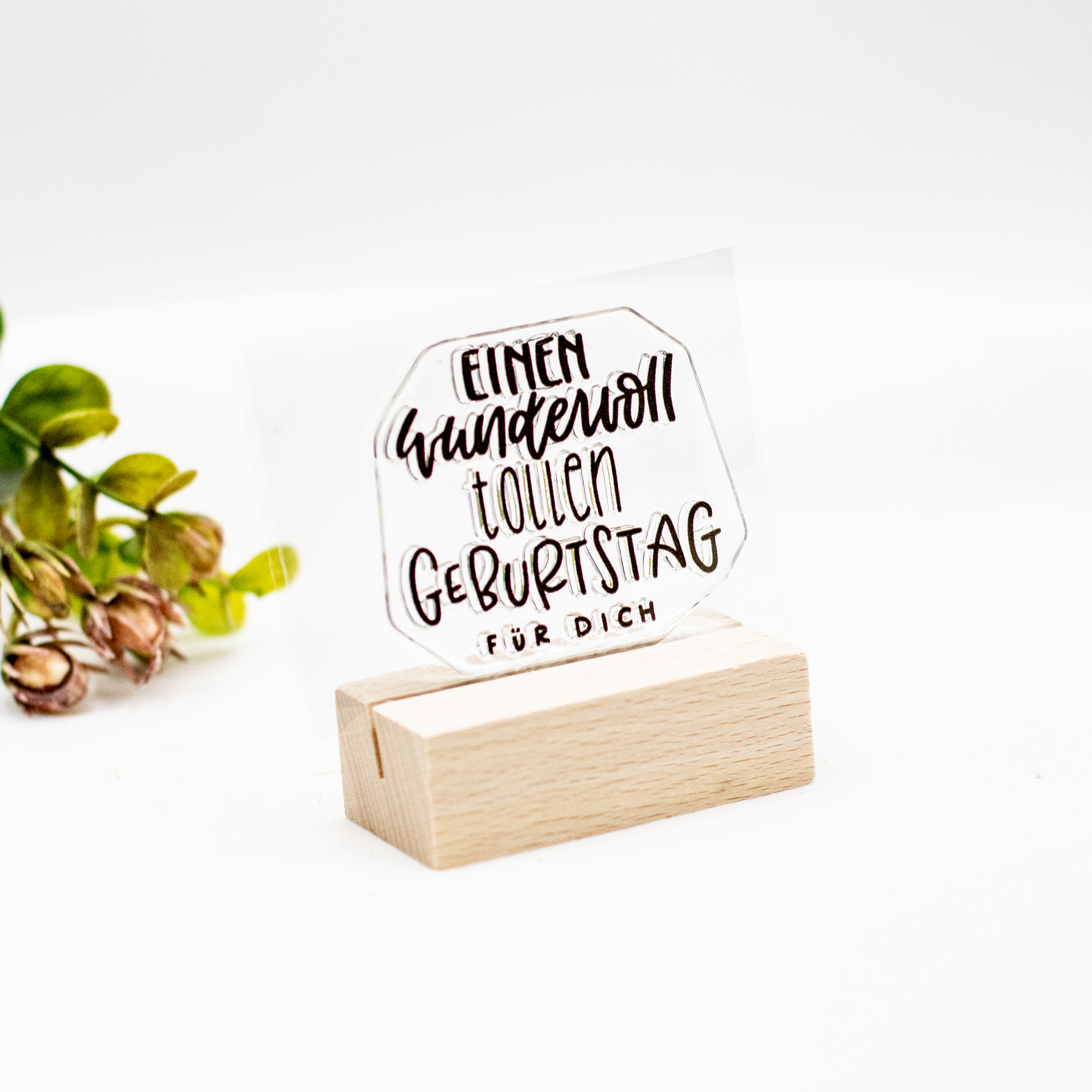 Stempel Einen wundervoll tollen Geburtstag für Dich Schriftstempel Einen wundervoll tollen Geburtstag für Dich für Geburtstagskarten und Geschenke