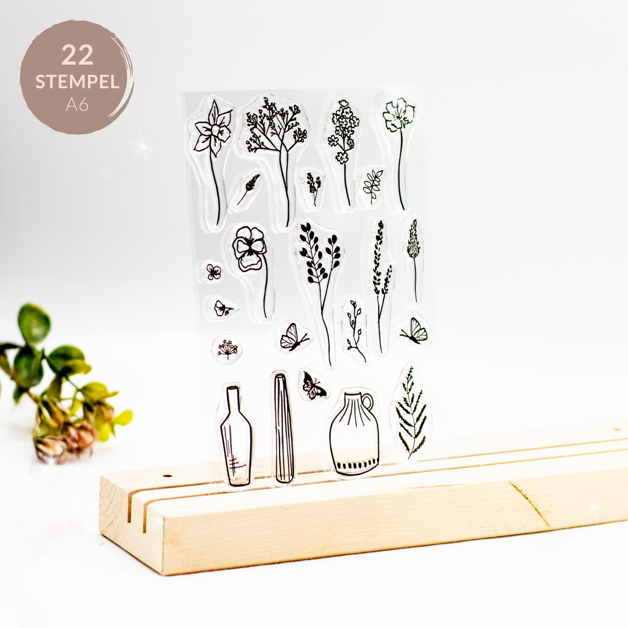 Stempelset Blumengrüße - Unsere kleine Bastelstube Stempelset Blumengrüße - Unsere kleine Bastelstube
