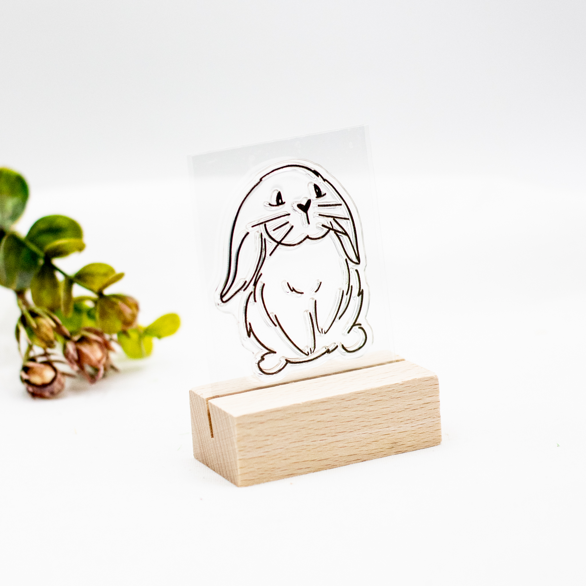 Hasenstempel für Osterkarten und Frühlingsprojekte Hasenstempel mit niedlichem Osterhasen-Motiv aus transparentem Photopolymer