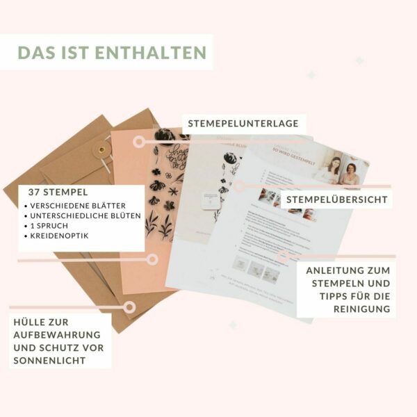 Stempelset kreidige Blumen | Unsere kleine Bastelstube - DIY Bastelideen für Feste & Anlässe