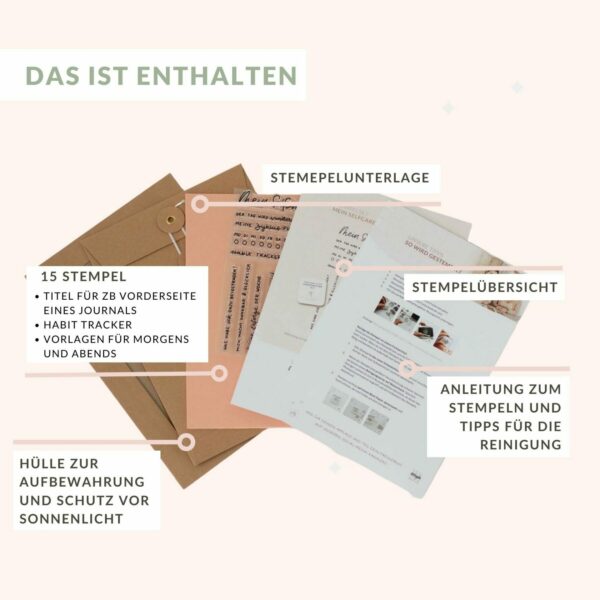 Stempelset Mein Selfcare Journal | Unsere kleine Bastelstube - DIY Bastelideen für Feste & Anlässe
