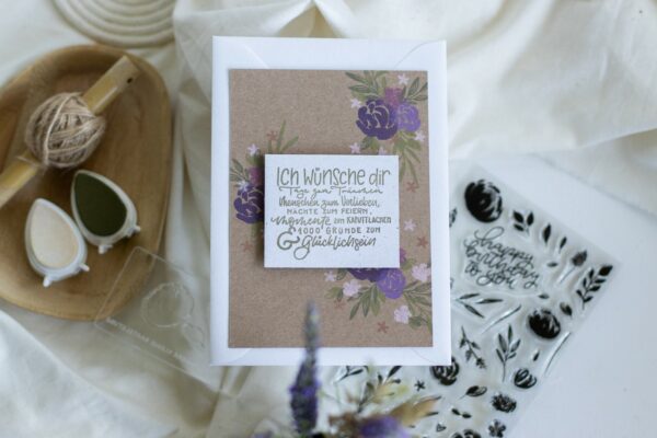 Stempelset kreidige Blumen | Unsere kleine Bastelstube - DIY Bastelideen für Feste & Anlässe
