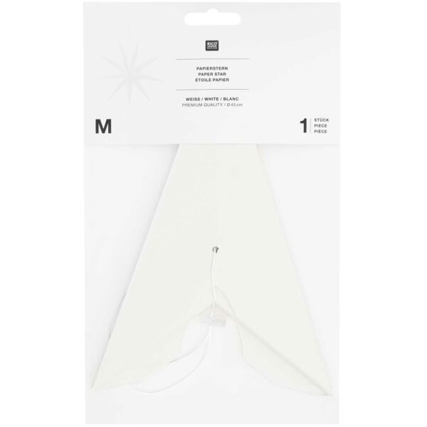 Papierstern auffaltbar 45 cm weiß | Rico Design | Unsere kleine Bastelstube - DIY Bastelideen für Feste & Anlässe