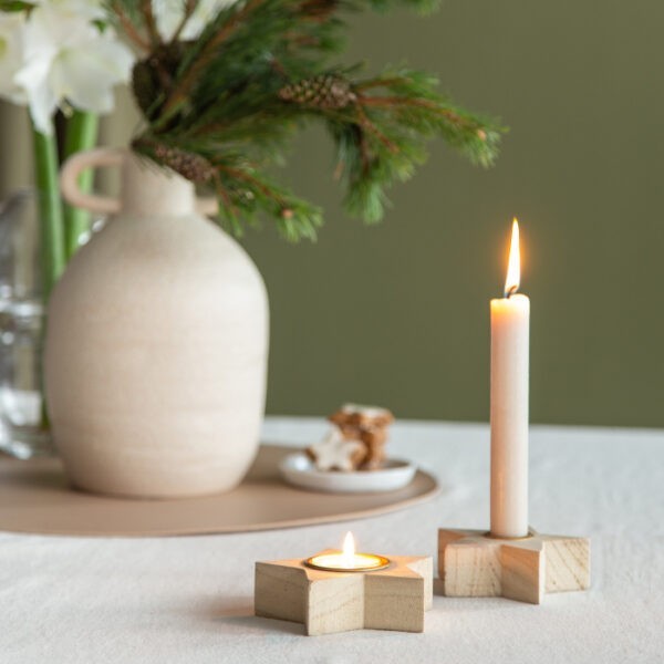 Holz-Kerzenhalter | Unsere kleine Bastelstube - DIY Bastelideen für Feste & Anlässe