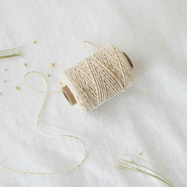 Baumwollkordel Beige-Gold Vivant | Unsere kleine Bastelstube - DIY Bastelideen für Feste & Anlässe