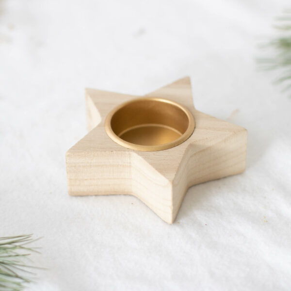 Holz-Teelichthalter Stern | Unsere kleine Bastelstube - DIY Bastelideen für Feste & Anlässe