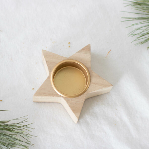 Holz-Teelichthalter Stern | Unsere kleine Bastelstube - DIY Bastelideen für Feste & Anlässe
