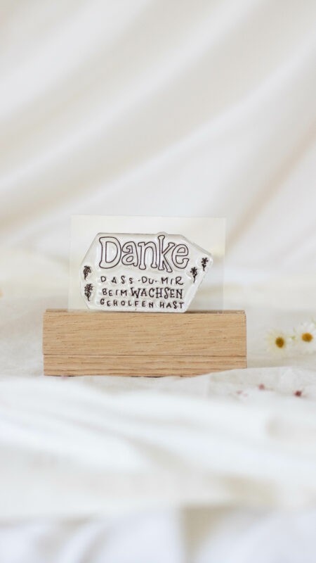 Stempel Danke, dass du mir beim Wachsen geholfen hast | Unsere kleine Bastelstube - DIY Bastelideen für Feste & Anlässe