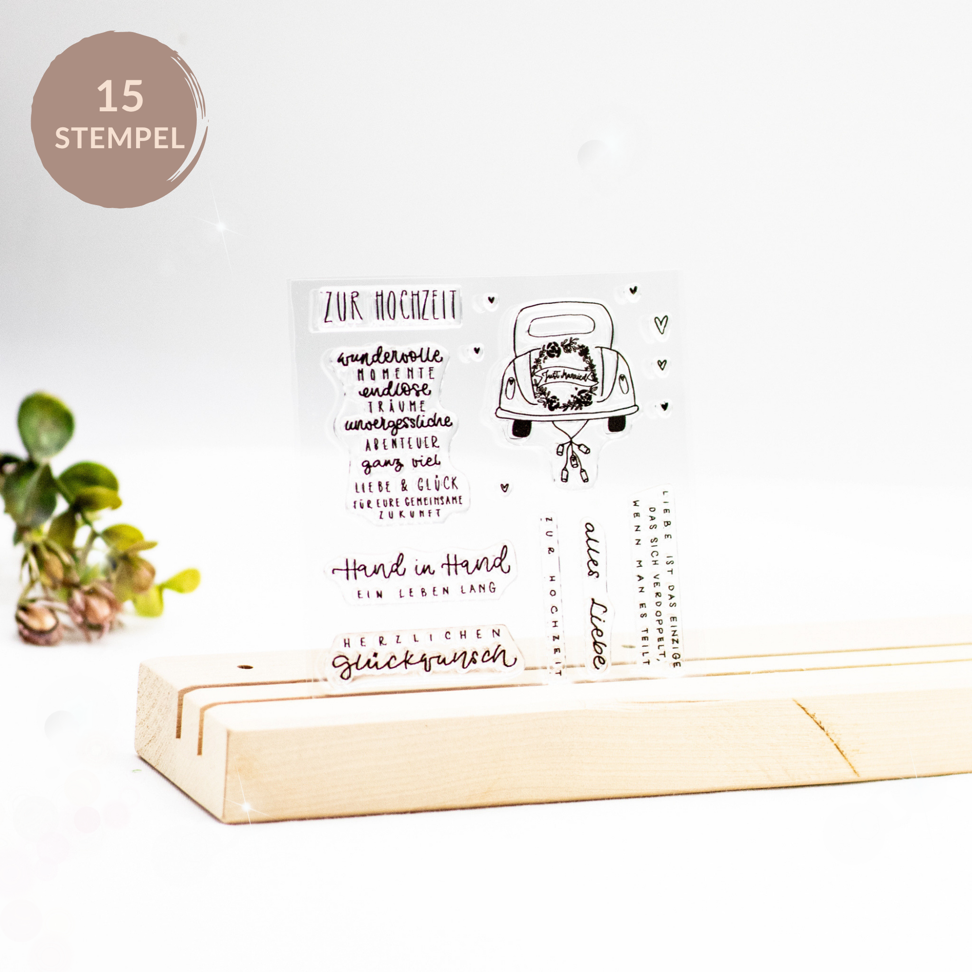 Stempelset Glückwunsch zur Hochzeit- Unsere kleine Bastelstube Stempelset Glückwunsch zur Hochzeit- Unsere kleine Bastelstube