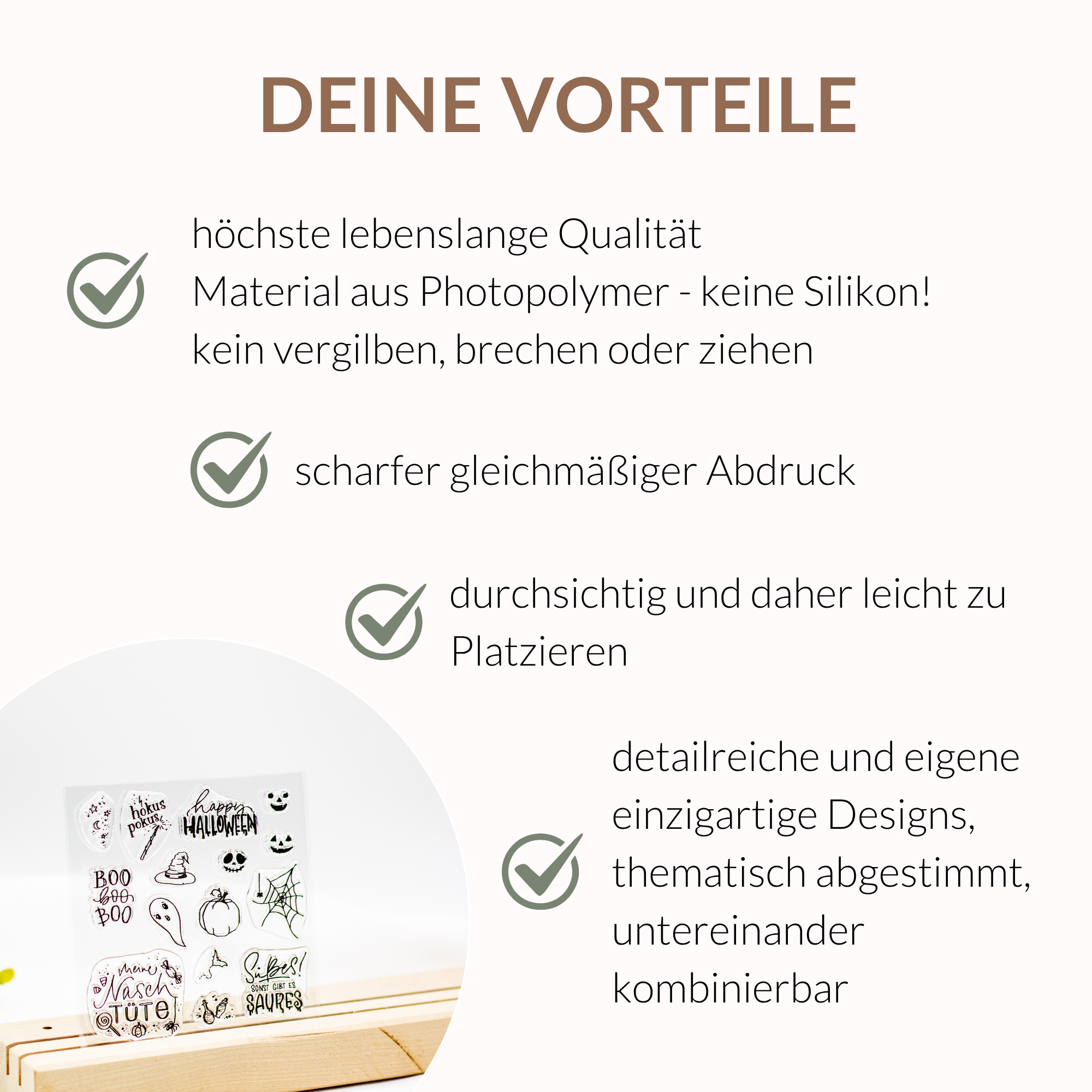 Stempelset Halloween-Unsere kleine Bastelstube Vorteile Stempelset Halloween-Unsere kleine Bastelstube
