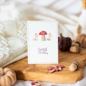 Herbst ist Kürbiszeit - DIY Karte mit Kürbis | Unsere kleine Bastelstube - DIY Bastelideen für Feste & Anlässe
