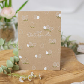 Osterkarten mit Osterstempel, Liebe Ostergrüße.
