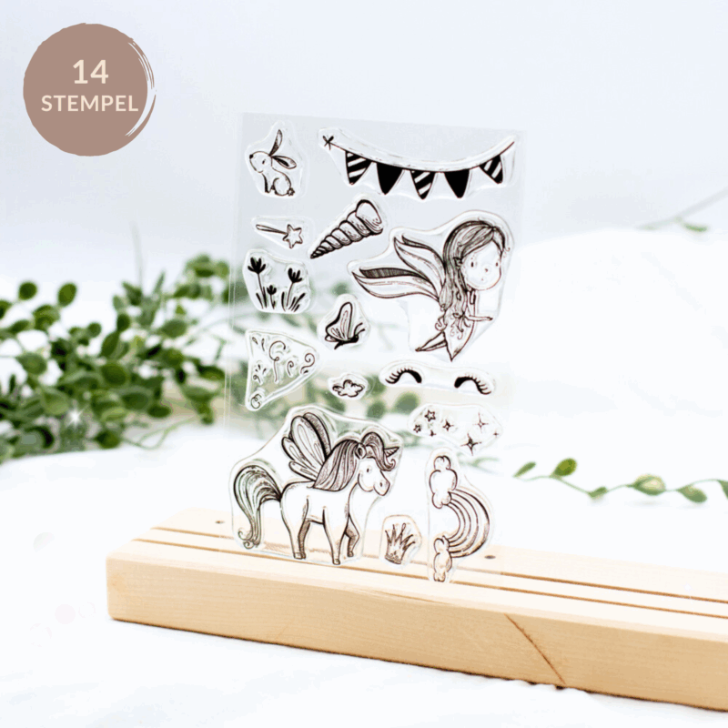 Freulebnis Stempel Einhorn und Feen Kindergeburtstag