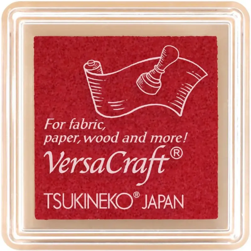 VersaCraft Inkpad Small Ruby – Mini Stempelkissen in Rot von Tsukineko