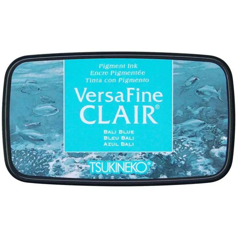 VersaFine Clair Stempelkissen Bali Blue von Tsukineko in kräftigem Blau für detailreiche Stempelabdrücke und Embossing