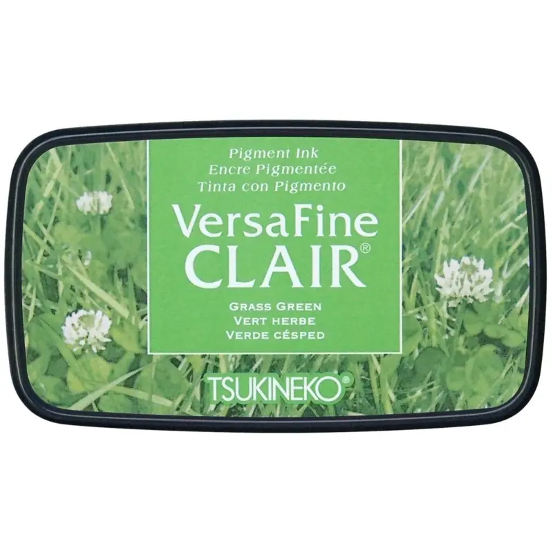 VersaFine Clair Stempelkissen Grass Green von Tsukineko in kräftigem Grün für detailreiche Stempelabdrücke und Embossing