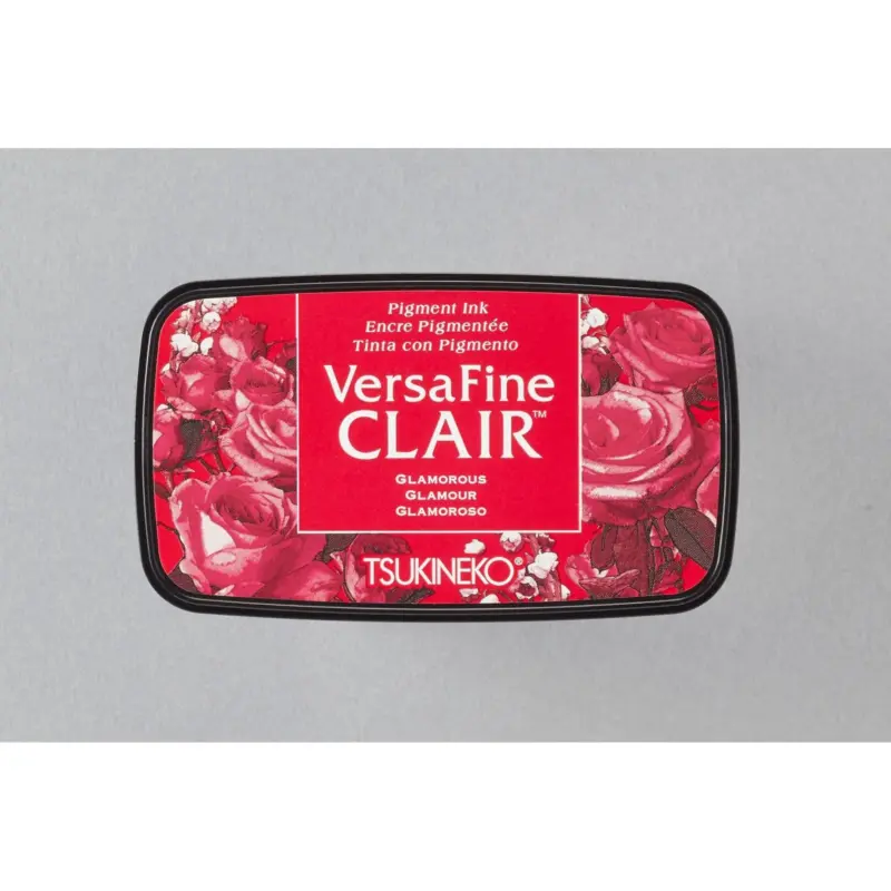 VersaFine Clair Vivid Stempelkissen Glamourous von Tsukineko in leuchtendem Pink für detailreiche Stempelabdrücke und Embossing
