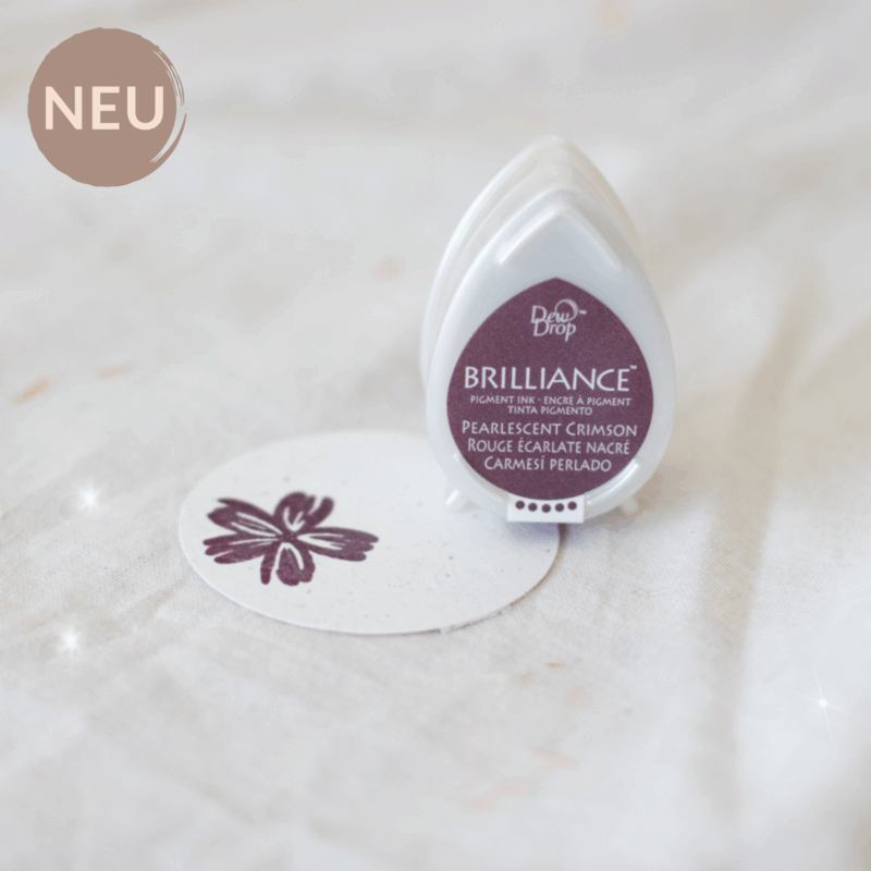 Tsukineko Brilliance Dew Drop Stempelkissen Crimson – wasserfeste, lichtbeständige Tinte