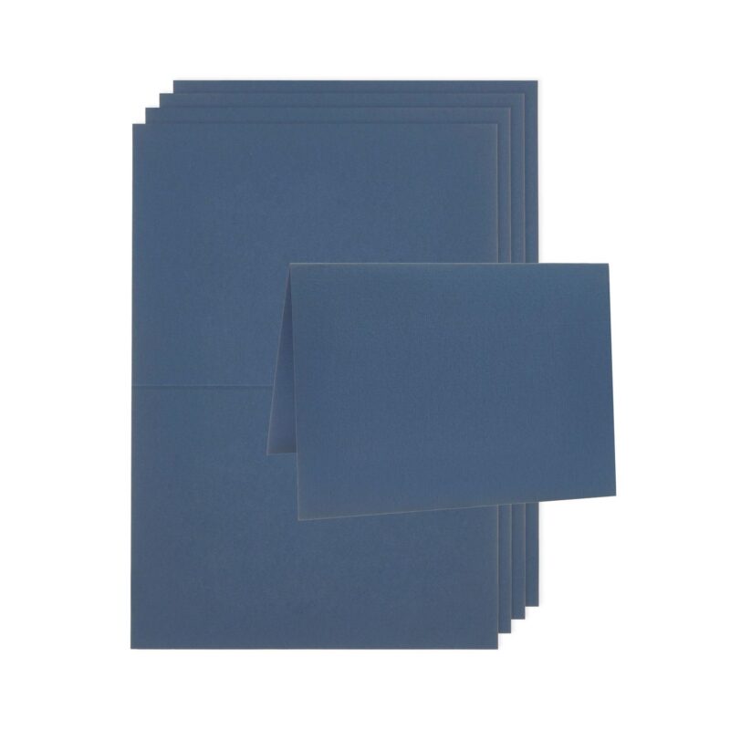 Paper Poetry Luxury Karten A6 Marineblau – 5 Stück Klappkarten