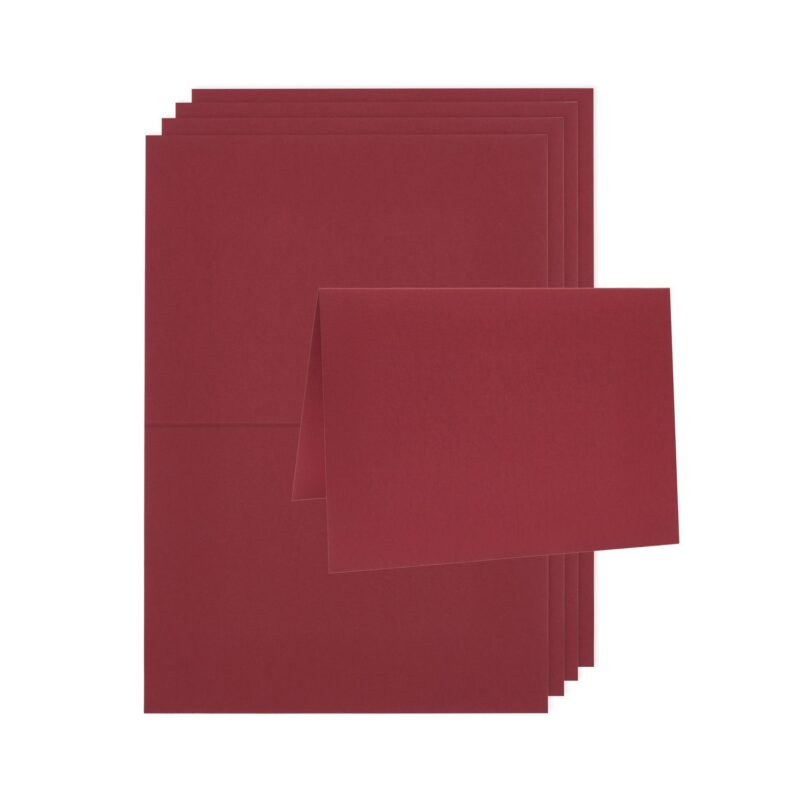 Paper Poetry Luxury Karten A6 Weinrot – 5 Stück Klappkarten