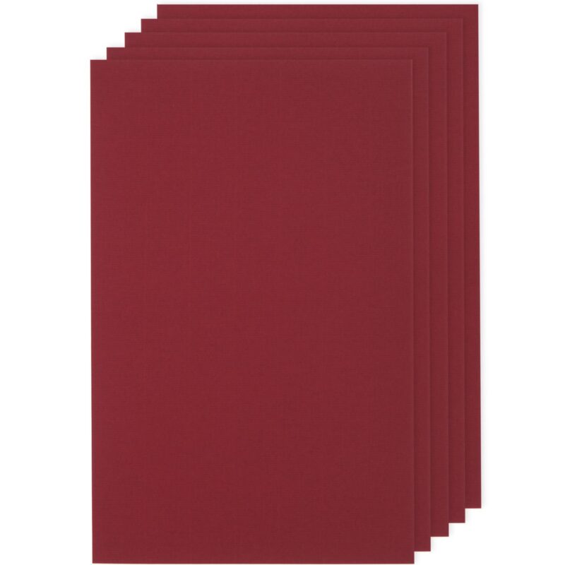 Paper Poetry Luxury Karten A4 Weinrot – 5 Stück Rico Design