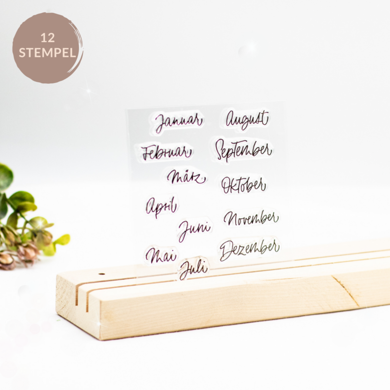 Stempelset Monate - Unsere kleine Bastelstube