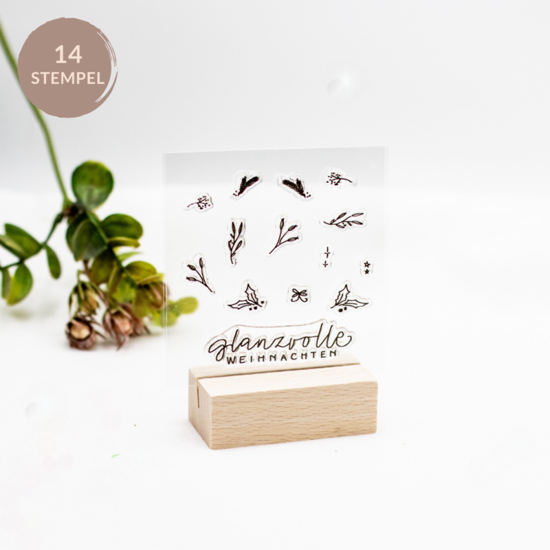 Stempelset Weihnachtlicher Blumenkranz - Unsere kleine Bastelstube