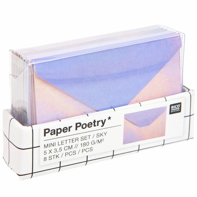 Paper Poetry Mini Love Letter Set Sky is the Limit – 8 Mini-Umschläge in 4 Designs