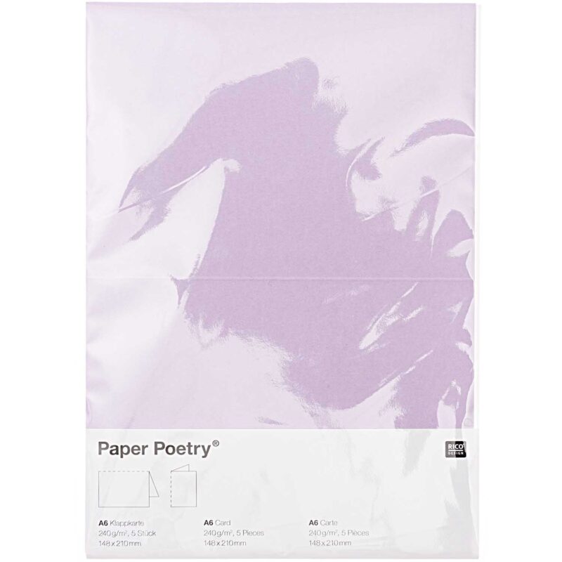 Paper Poetry Klappkarte A6 Essentials 5 Stück- Farbe Flieder