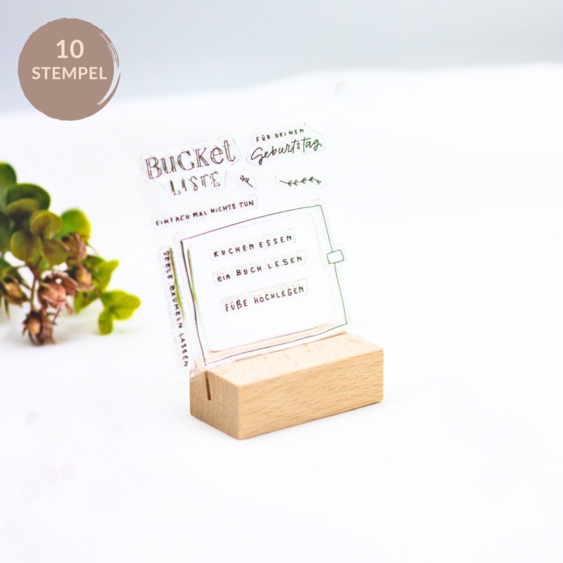 Stempelset Bucket Liste - Unsere kleine Bastelstube