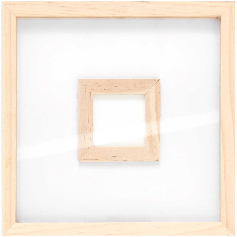 Gästebuch Rahmen Holz 20x20 cm