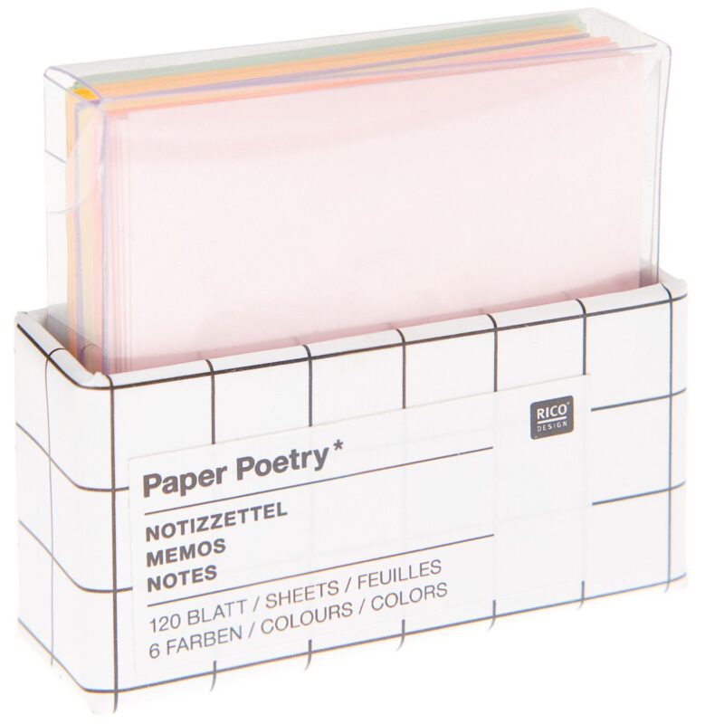Paper Poetry Mini Notizzettel Box Pastel 5x5 cm 120 Blatt