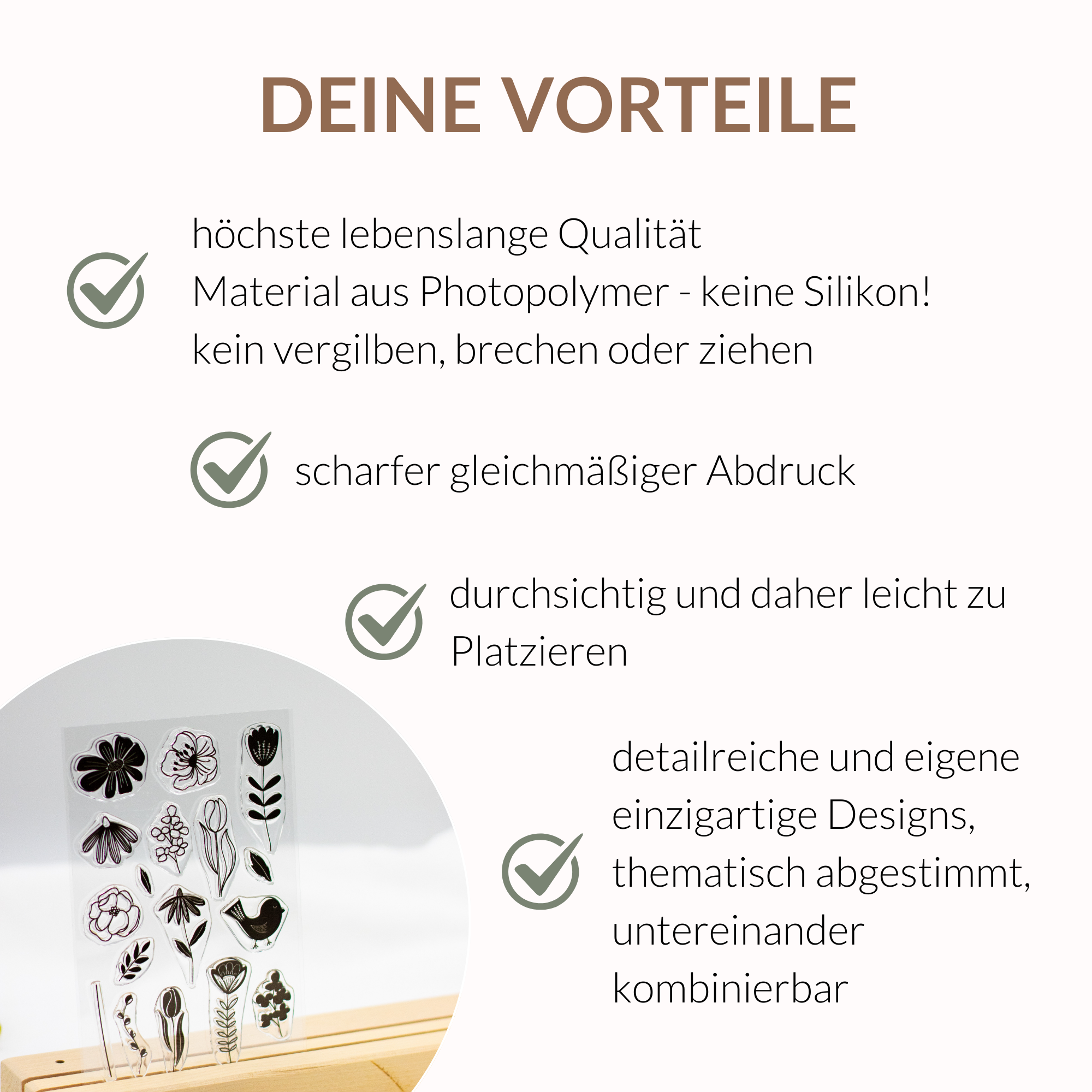 Stempelset Nature prints - Unsere kleine Bastelstube- Anleitung Stempelset Nature prints - Unsere kleine Bastelstube
