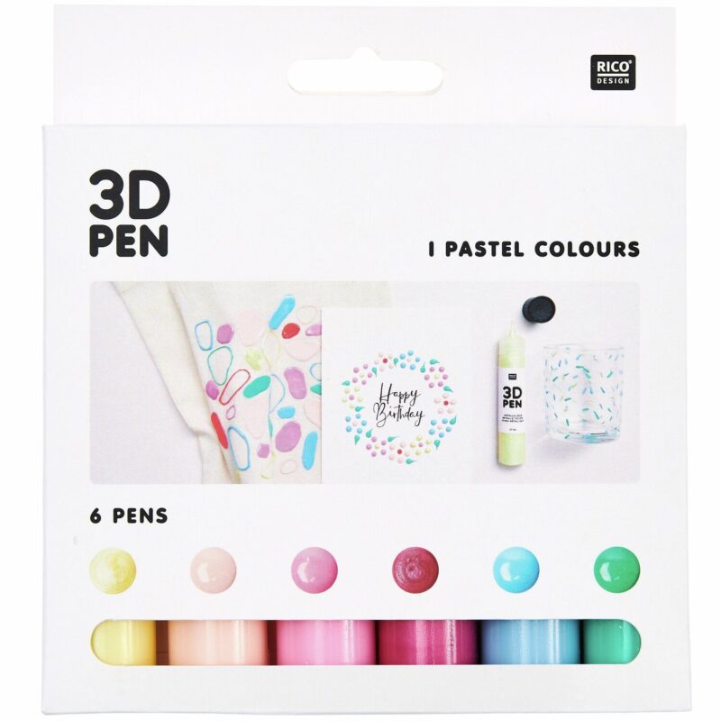Neu | Unsere kleine Bastelstube- DIY Bastelideen für Feste & Anlässe 3D Pen Pastel Set 6 Farben 27 ml