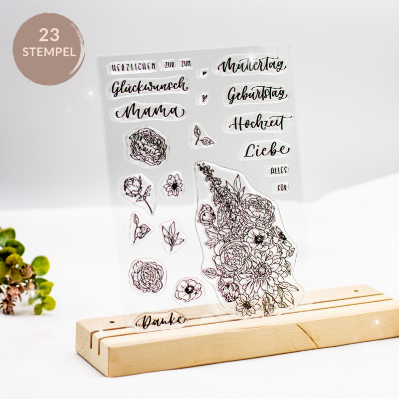 Stempelset Floral Lines Unsere kleine Bastelstube