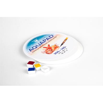Runde Aquapad Box Aquarellpapier Ø15 cm – 300 g Runde Aquapad Box Aquarellpapier 15 cm 300 g 20 Blatt