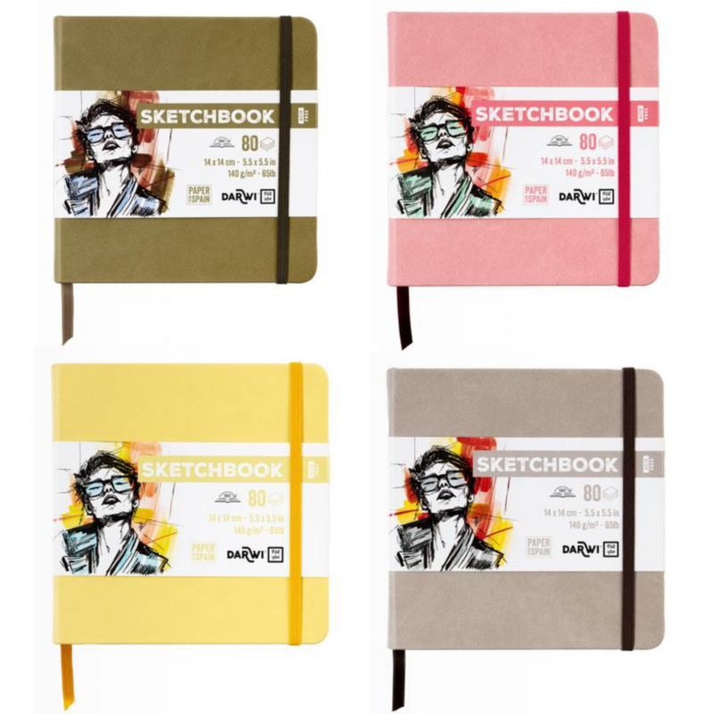 Darwi for you Sketchbook 14x14 cm 140 g 80 Blatt