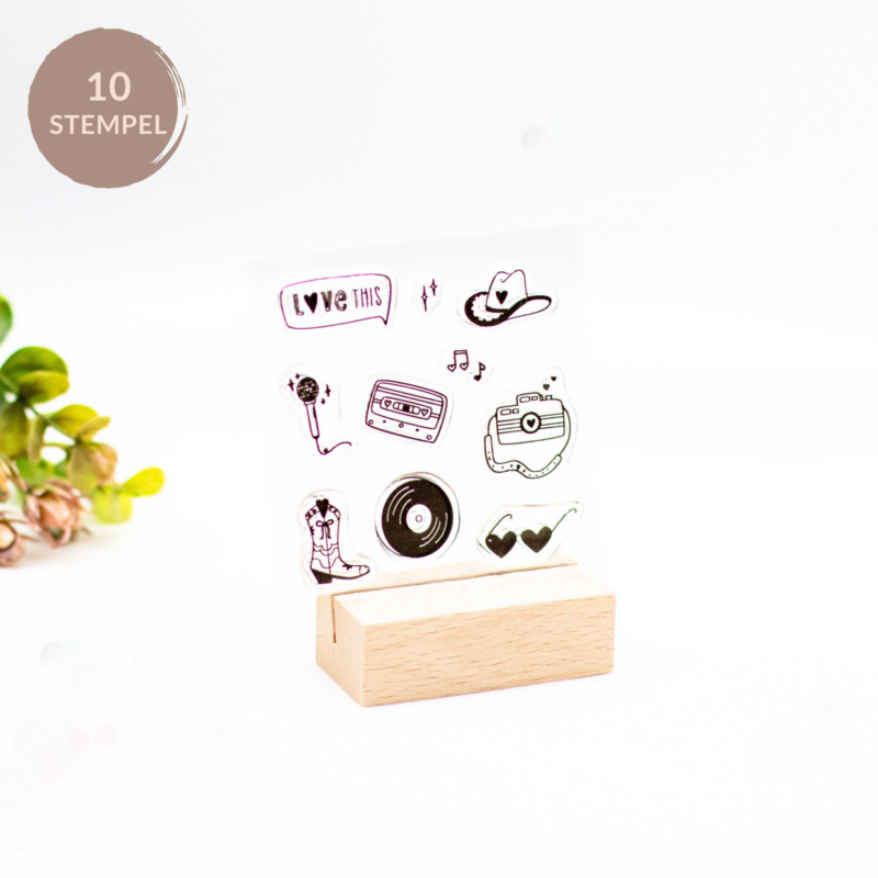 Stempelset Playlist fürs Herz - Unsere kleine Bastelstube
