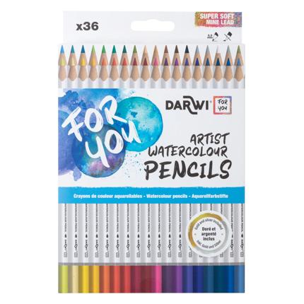 Neu | Unsere kleine Bastelstube- DIY Bastelideen für Feste & Anlässe Darwi For You Aquarellfarbstifte mit 36 Farben und wasservermalbarer Mine