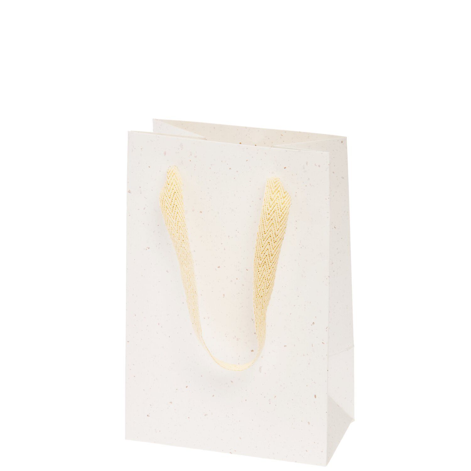 Geschenktüte Natur Farbsprenkel Geschenktüte Natur Farbsprenkel aus Naturpapier mit Baumwollhenkeln