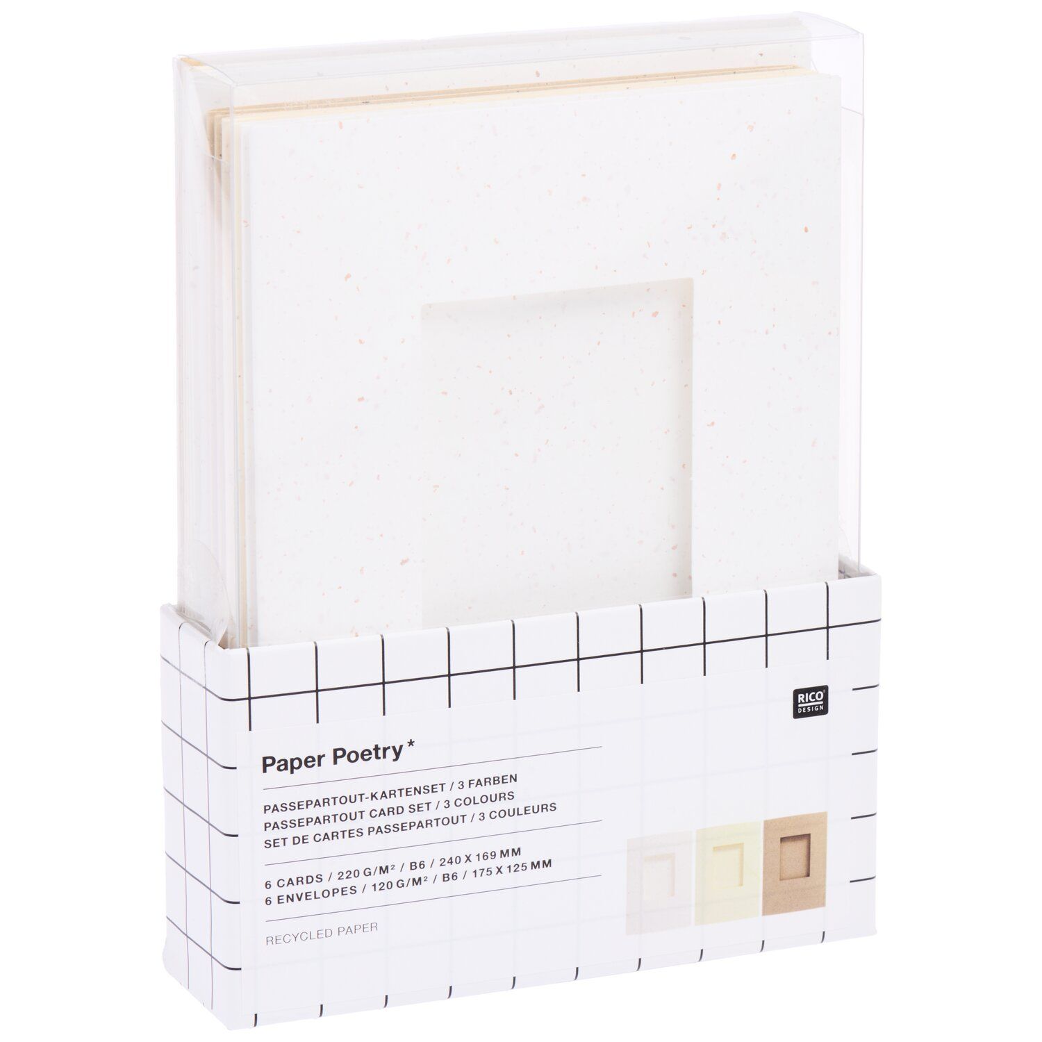 Paper Poetry Passepartoutkarten B6 12-teilig Paper Poetry Passepartoutkarten B6 mit Umschlägen im 12-teiligen Set