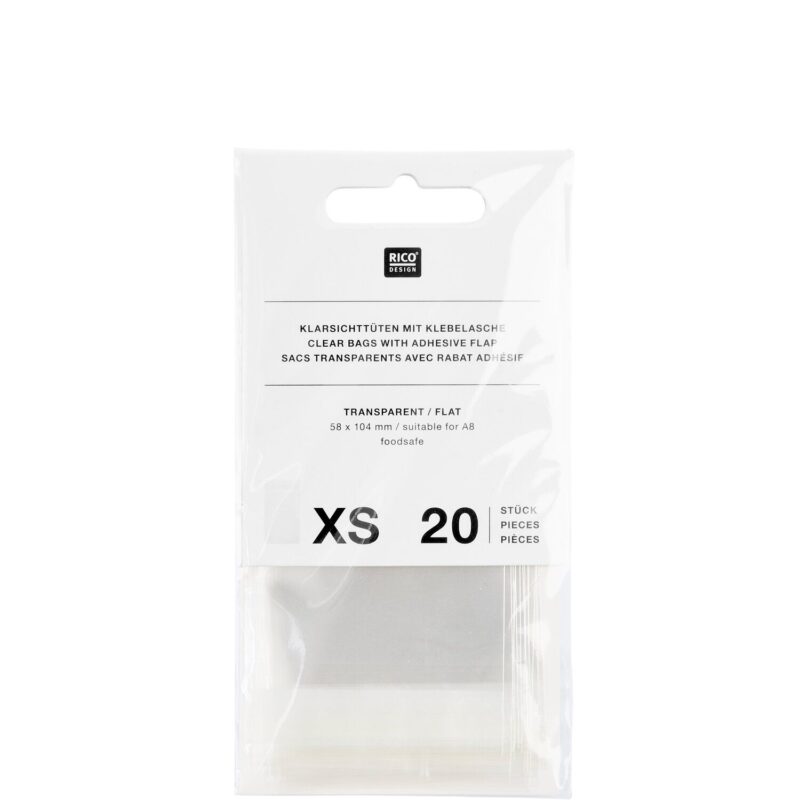 Klarsichttüten mit Klebelasche im 20er-Set für Kekse und Geschenkverpackungen