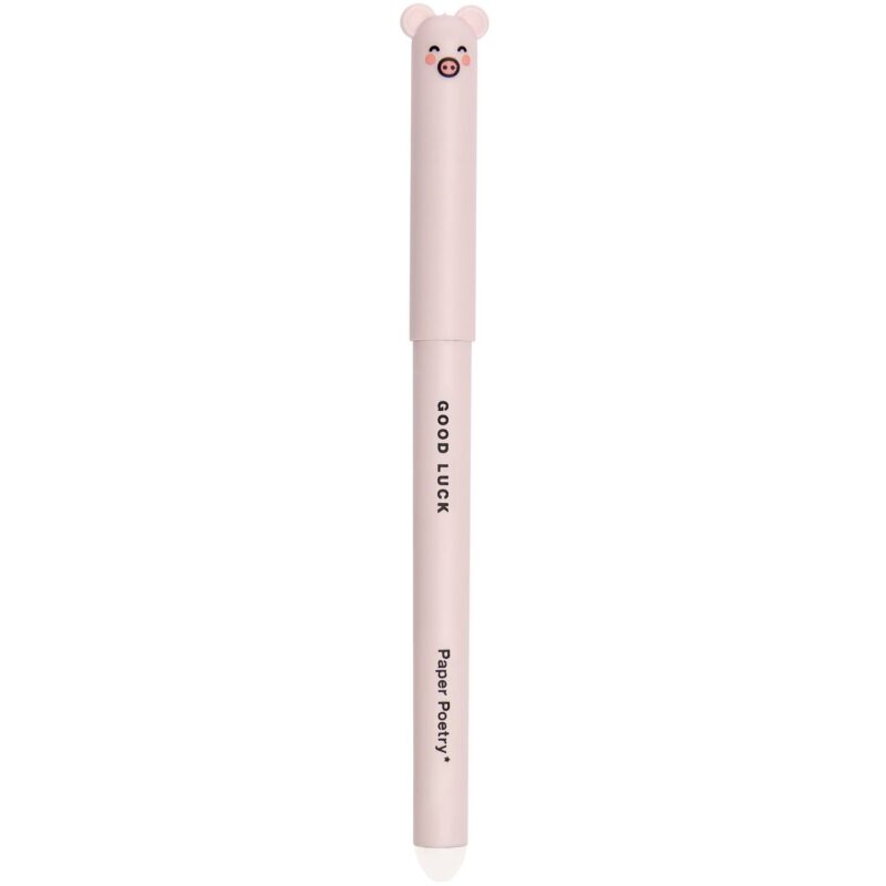 Radierbarer Gelstift Schwein Blau mit 0,7 mm Mine