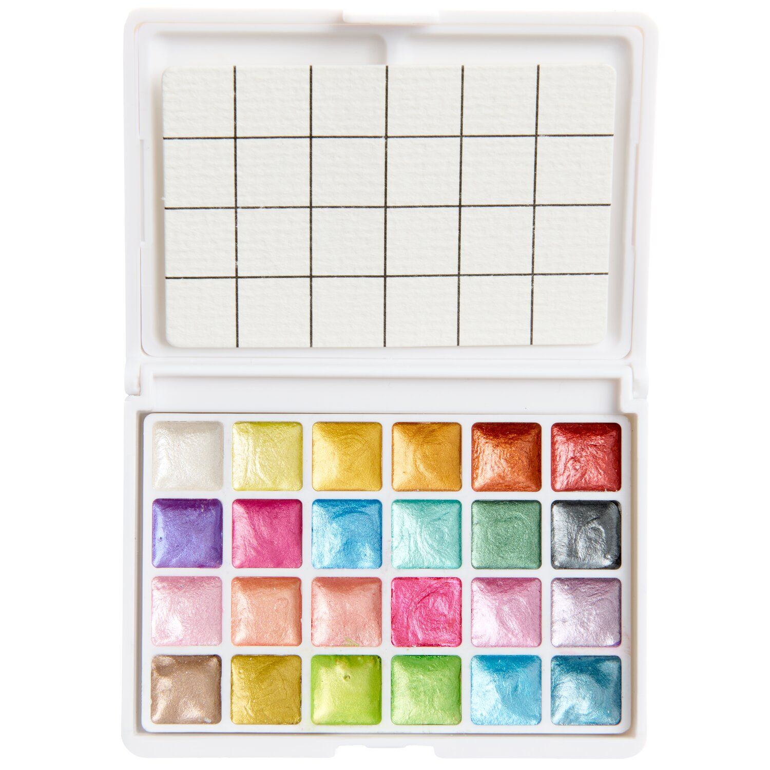 Mini Aquarellfarbkasten Metallic 24 Farben Mini Aquarellfarbkasten Metallic mit 24 Farben