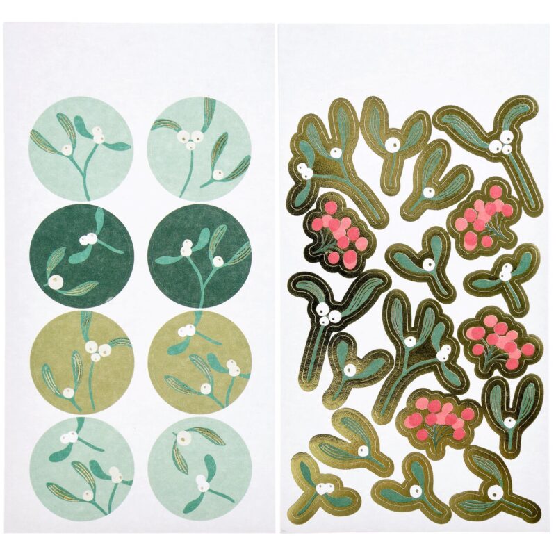 Paper Poetry Papiersticker Advent Mistelzweige 4 Bögen Gold