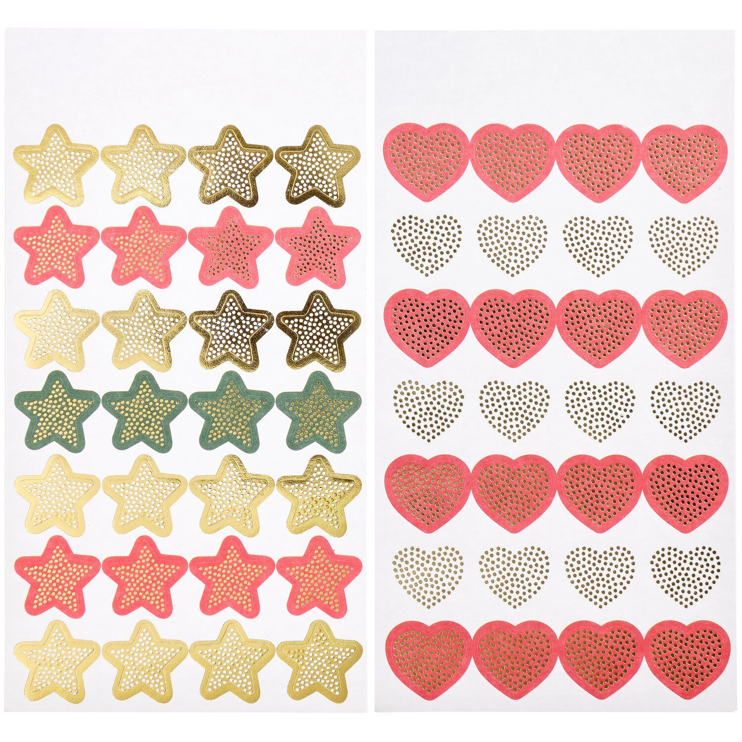 Paper Poetry Papiersticker Sterne & Herzen Paper Poetry Papiersticker Sterne Herzen 4 Bögen mit Goldveredelung