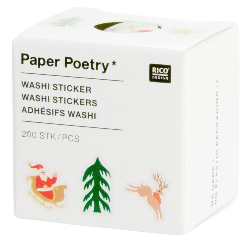 Paper Poetry Washi Sticker Advent Winterwald 200 Stück
