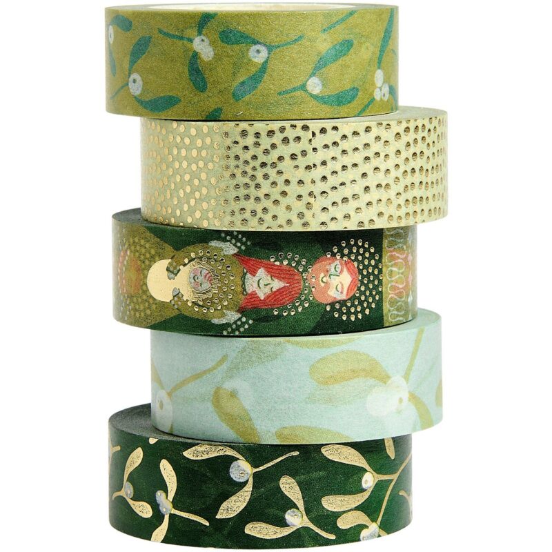 Tape Set Advent Mistelzweige 5 Stück 1,5 cm x 10 m