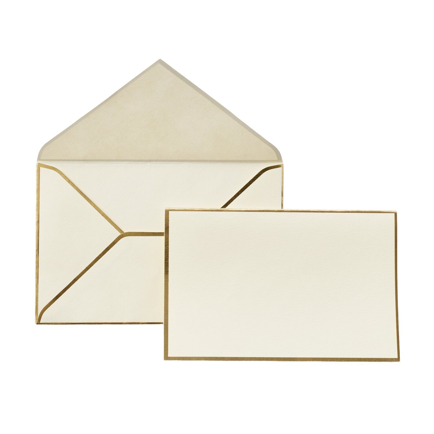 Premium Kartenset Creme-Gold Premium Kartenset Creme-Gold mit 10 Klappkarten und 10 Umschlägen